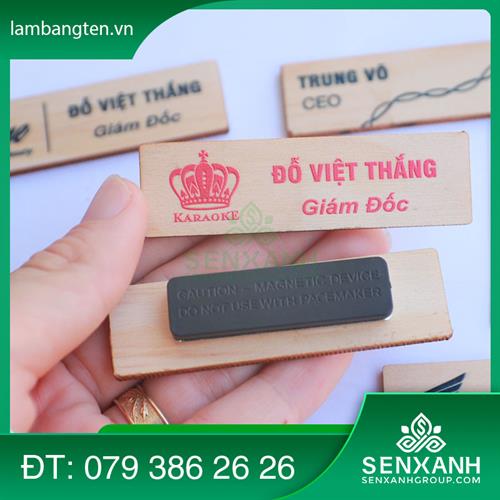 Bảng tên nhân viên gỗ RBT016