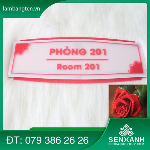 Biển phòng mica 2 lớp, chữ nổi-RBP003